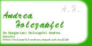 andrea holczapfel business card